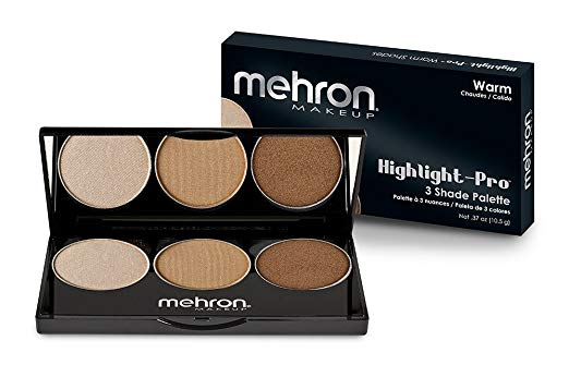 Mehron Makeup (Warm) Highlight  - 3 Color Pro Palette - ADDROS.COM